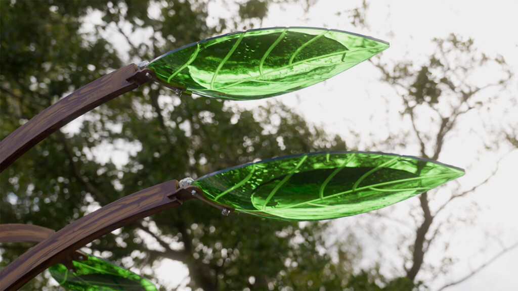 Plateforme aqualudique feuille