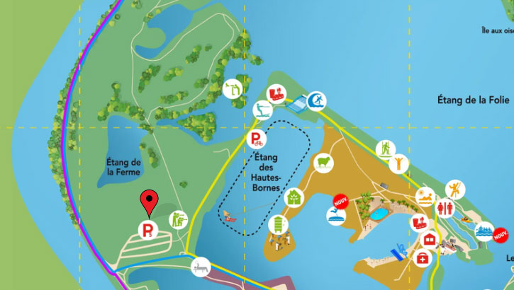 Plan de l'île de loisirs